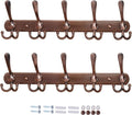 Dseap Wall Mounted Coat Rack - 5 Tri Hooks, Heavy Duty, Stainless Steel, Metal Coat Hook Rail for Coat Hat Towel Purse Robes 