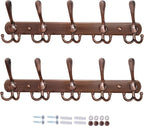 Dseap Wall Mounted Coat Rack - 5 Tri Hooks, Heavy Duty, Stainless Steel, Metal Coat Hook Rail for Coat Hat Towel Purse Robes 