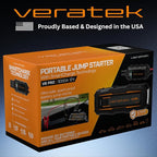 ReelCharge - Veratek V8 Pro 3000A Car Battery Jump Starter Portable (8.0L Gas & 6.0L Diesel) - 12V Lithium Battery Booster