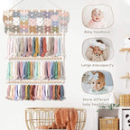 POVETIRE Headband Holder Hair Bows Organizer for Girls,Baby Headbands Hair Accessories Organizer Storage Wall Hanging Decor f