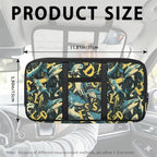 Shark Zippered Small Car Sun Visor Organizer with Adjustable Straps and Multi-Pocket Velcro Storage Pouch Car with Picture Holder Easy Installation Universal Fit for Most Cars SUV