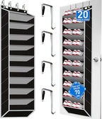 Heavy-Duty, Over The Door Shoe Organizer, Extra Large 10 Tiers, Over Door Shoe Organizer, Coated Hooks Grip Firmly Without Sc