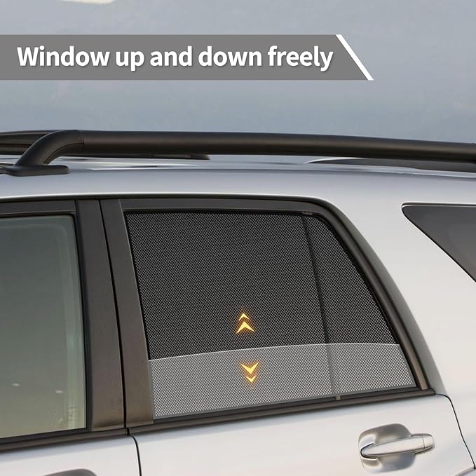 Sienna Specific Side Window Sun Shades, 2013-2018 Rear Vehicle Interior Shade for Baby Mesh Covers, Breathable, UV Protection and Heat Insulation (Sienna (2013-2018), Rear Side-2pcs)