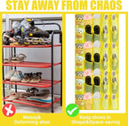 Windyun 40 Over the Door Shoe Organizer Large Mesh Pocket Hanging Shoe Rack for Closet Yellow Nonslip Behind Door Storage Hol