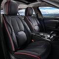 Coverado Seat Covers, Car Seat Covers Front Seats, Nappa Leather Seat Covers for Cars, Waterproof Car Seat Protector with Lum