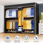 Ulif E12C Pro Heavy Duty Closet Organizer System，Freestanding Clothing Rack, Adjustable Garment Rack 71" W x 16" D x 76.5" H 