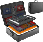 Fireproof Waterproof Document Bag with Lock - Mondoshop Portable Waterproof Document Organizer for Important File - Fire Proo