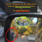Safe View Wingman Blind Spot Mirrors – See More, Drive Safer – Real Convex Glass, Wide Angle Vision, Easy Peel & Stick, Durable Weatherproof Design