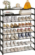 Calmootey 8-Tier Shoe Rack, Tall Large Capacity 40 Pairs Shoes Storage Organizer, Stackable Wide Shoe Shelf for Entryway, Hal