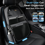 Coverado Backseat Car Organizer 2 Packs, Heavy-Duty Durable Dual-Way Use Car Back Seat Organizer Waterproof with Multi Pockets, Zipper Closure Design, Protect Valuables from Spills, Keeps Car Tidy
