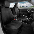 Motor Trend Black Cloth Car Seat Covers for Front Seats – Premium Automotive Bucket Seat Covers, Made for Vehicles with Remov