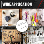 C&T 278 Piece Pegboard Hooks Assortment Kit, Pegboard Accessories Organizer Set with Bins, 1/8 and 1/4 in pegboard Hooks, for