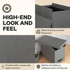 Bigso John Desktop File Box - Storage Solution and Document Organizer for Important Paperwork - Durable Hanging File Box with