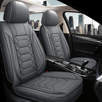 Leather Car Seat Covers Front Set, Waterproof Faux Leather Seat Covers for Cars, Non-Slip Car Interior Covers Universal Fit f