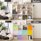 GRANNY SAYS 13 Inch Cube Storage Bins, Colorful Cube Storage Organizer, Fabric Storage Bins, Storage Cubes for Shelves, Close