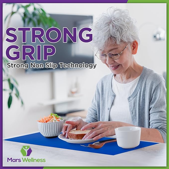 Mars Wellness Non Slip Silicone Grip Material Roll - Anti Slip Large Roll - 7.87" X 3' Feet - Cut to Size - Eating Aids, Baki