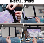 Car Tissue Holder Car Visor Organizer Tissue Box Holder for Car Sun Visor Organizer with Car Vehicle Accessories Essentials Interior for Women Men Purple Mermaid Seashell Starfish