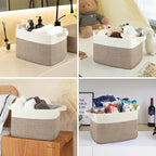 OIASKET Storage Baskets for Organizing, Woven Baskets for Shelves, Rectangle Decorative Organizer for Storage Clothes, Toy, B