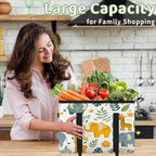Reusable Grocery Bag, Foldable Large Shopping Tote Bag for Groceries Kitchen Picnic Car Trunk