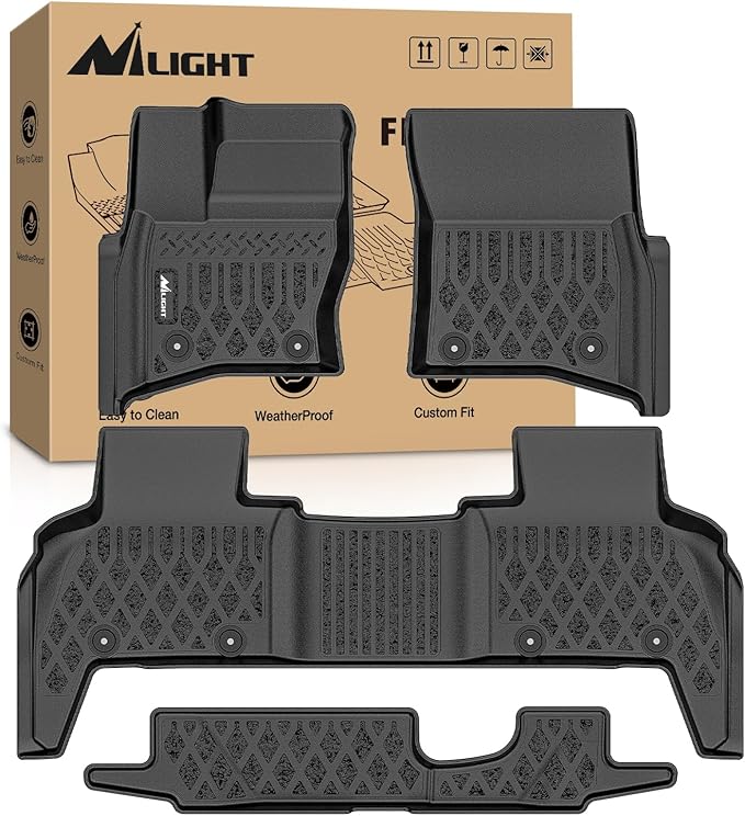 Nilight TPE Floor Mats for Land Rover Defender 110 2020 2021 2022 2023 2024 2025 All Weather Custom Fit Heavy Duty Floor Liners