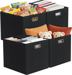 Posprica 3X Thicker Collapsible Storage Bins,13×15x13 Foldable Storage Cube Boxes Fabric Drawer for Closet Shelf Cabinet Book