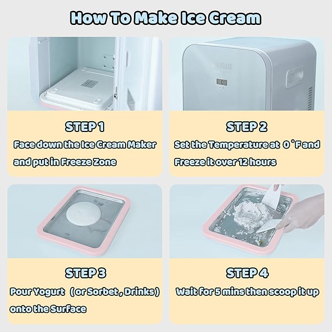 Ice Cream Roll Maker Rolled Ice Cream Machine, Sweet Spot Pan, Instant Cold Plate, Ideal for Making Rolled Ice Cream Soft Serve Slushies Frozen Yogurt Sorbet and Gelato (Light Pink)