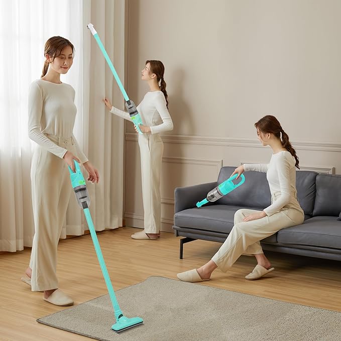 Handheld Vacuum Cleaner,Ultra-Lightweight Mini Portable Vacuums for Home, 6 in 1 Stick Vac Cleaners for Car,Pet Hair(Green Co