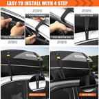 MIDABAO Waterproof Duty Car Roof Top Carrier-Car Cargo Roof Bag Car Roof Top Carrier - Waterproof & Coated Zippers- Includes Anti-Slip Mat- for Cars with or Without Racks (12 Cubic feet)