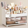 HBlife Makeup Organizer for Vanity with Brush Holder, Large Bathroom Countertop Cosmetic Organizer Skin Care Storage, Easy to