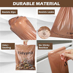 150 PCS Disposable Car Trash Bags Hanging, Leak-proof, Odor Seal. 2 Gallon Car Garbage Bags, Big Capacity. Independent of Car Trash Can, Easy Stick-On Car trash Bin for Car, SUV, Truck, Stroller.Brown