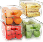 theaoo Large Stackable Refrigerator Organizer Bins