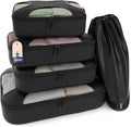 Shacke Packing Cubes for Travel 5 Set - Luggage Organizer Bags for Suitcase - 4 Cubes + Laundry Bag - Water-Resistant Nylon -