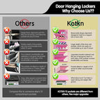 Kotkn 10 Tier Over The Door Organizer - Heavy Duty Hanging Storage Rack with Sturdy Oxford Fabric, Holds 20+ Pairs of Footwea