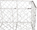 DII Chicken Wire Collection Farmhouse Vintage Wall Baskets, Assorted Basket, Antique White