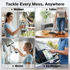 Window Vacuum Squeegee Cordless, Electric Window Cleaner Tool with Water Collection Tank, Window Cleaning Kit Shower Squeegee
