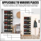 Windyun 40 Over the Door Shoe Organizer Large Breathable Mesh Pockets Hanging Shoe Rack for Closet Black Behind Door Hanger S