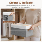StorageWorks Fabric Shelf Baskets, Closet Organizers and Storage Basket, Foldable Storage Bins for Shelves, Clothes Storage B