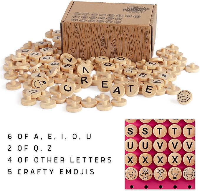 Craft Room Pegboard Letters for Pegboard Craft Peg Board Organizer Accessories | 115 Pegboard Decoration Blocks with Emojis -