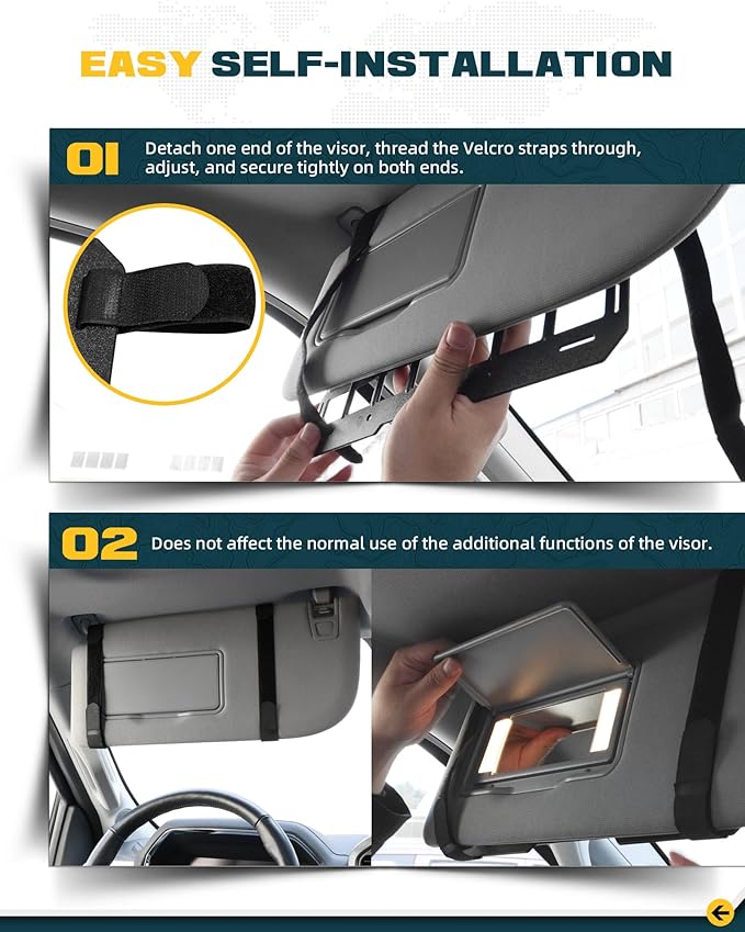 7"x13" Universal Sun Visor Organizer Rigid MOLLE Panel for Vehicle Car SUV Trucks Tactical Gears Interior Accessories