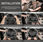 COFIT Breathable Car Steering Wheel Cover 16 inch Auto Universal Leather Wrap Non-Slip Steeringwheel Protector Automotive Int