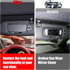 Jaronx Compatible with Porsche Sun Visor Mirror Cover, Left/Right Sun Visor Vanity Mirror Cover Replacement Compatible with Boxster Cayman 981/718 2014-2025, Compatible with Carrera 911 2012-2025