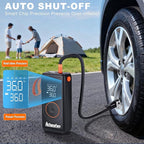 P9 Pro Cordless Portable Air Compressor, 48s Fast Inflation, Dual Power Supply, 150 PSI Digital Tire Pump with Inflator Deflator Function, Includes Storage Case for Car Truck Bike Ball