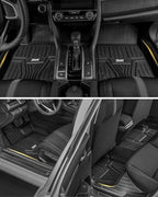 3W Floor Mats & Cargo Liner Fit for 2026 2025-2022 Honda Civic Sedan (Not Fit Hybrid/Manual/Hatchback), TPE Custom Fit Floor Liner and Trunk Full Set Car Mats