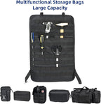 6 Pack Tactical Car Seat Back Organizer,Backseat Organizer with 5 Detachable Molle Pouches,Molle Panel Organizer Fits for Vehicel Such as Jeep,Truck,SUV, Car(Black)
