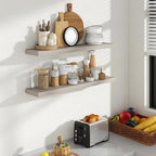36 Inch Floating Shelves, 8 Inch Deep Floating Shelves for Wall, Hanging Shelf with Invisible Brackets, Deep Shelves for Bath