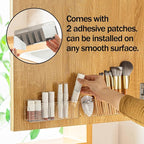MORNITE Bathroom Medicine Cabinet Organizer Set, Small Narrow Compact Shelves Holder Compartments for Lipstick, Facial Mask, 