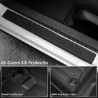 Floor Mats for Honda Civic Sedan 2022-2026/Acura Integra 2023-2026, All Weather Floor Mats Trunk Cargo Liner and Door Sill Guards Accessories, Full Coverage Set (Gas Only, Not fit Manual)