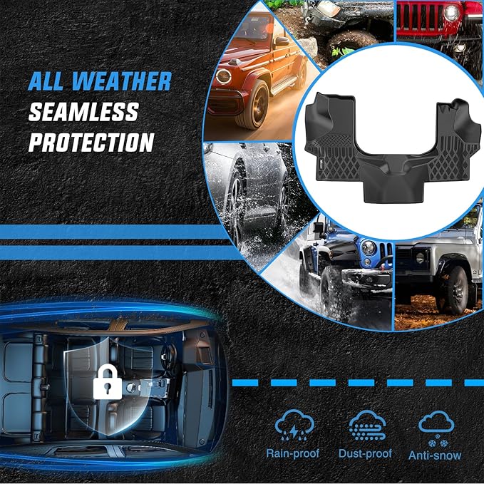Nilight TPE Floor Mats for Chevy Express GMC Savana 1500 2500 3500 2015 2016 2017 2018 2019 2020 2021 2022 2023 2024 2025 All Weather Custom Fit Heavy Duty Floor Liners