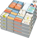 DIMJ Drawer Organizer Clothes, 24 Pack Dresser Organizer, Foldable Closet Organizers and Storage, Fabric Dresser Drawer Organ