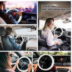 SuperKaKa Steering Wheel Cover, Auto Cute PU Diamond Bling Breathable Soft Comfort Leather Car Interior Accessories Sparkly F